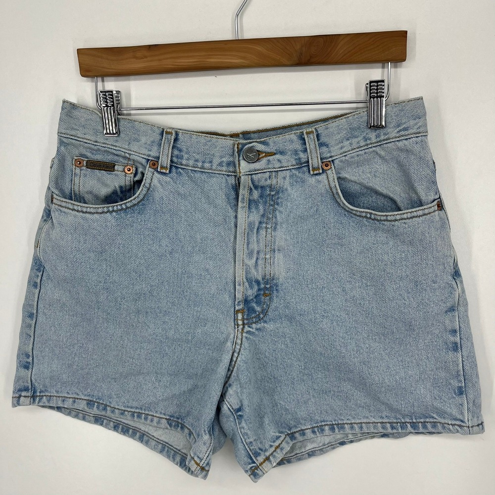 Calvin Klein Jeans Womens Vintage Light Wash Denim Shorts Easy Fit Size 11
